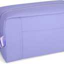 NOL Natural Organic Lifestyle Freezable Snack Bag, Leakproof Cooler Lunch Bag, Reusable, Zip Closure with Buckle Handle Nylon Waterproof Snack Box for Work Travel-Light purple
