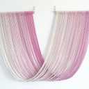 QULBUJ Dip Dye Large Macrame Wall Hanging Tie-Dye Yarn Tapestry Home Boho Wall Decor Ombre Art Headboard Bedroom Living Room 52" Wx34 L,Pink