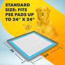 Skywin TidyFriend 2 Pack Dog Pee Pad Holder Tray - Fits Up to 24 x 24 Pee Pad Holder for Dogs - Stable Grip, Raised Edges, Quick-Wipe Silicone Surface Dog Pad Holder for Indoor (Dark Grey)