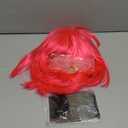 PLULON Peach Pink Bob Wig and Sunglass Set, Neon Short Bob Wig Sunglass Pack Costume Colorful Cosplay Wig Hairpieces for Bachelorette Neon Party Favors, Halloween Decorations