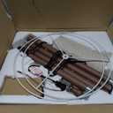 Nintiue Upgraded Dimmable Floor Lamp for Living Room, 11W LED Bulb Included, Modern Standing Lamp, Tall Pole Light with Linen Shade for Bedroom Reading Office Corner Nursery-Matte Brown