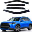 IG Window Visors Fit for 2022-2026 Toyota Corolla Cross, Out-Channel Rain Guards Vent Wind Deflectors 4PC, Car Accessories for 22-26 Corolla Cross
