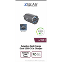 Z GEAR Adaptive Fast Charge. Dual USB-C Car Charger.