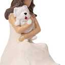 BUTILIVEEN Woman with Dog Figurines, Resin Angel Dog Figurine for Dog Lovers, Sympathy Dog Memorial, Pet Loss Gifts, Westie Gifts for Women, Friends