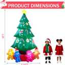 9ft Christmas Tree Decoration with Gingerbread Men Inflatable Outdoor Indoor Decor, Giant Blow Up Weatherproof Xmas Decorations for Yard, Built-in LED Rotating Light for Gardern Lawn Winter Holiday
