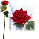 Pack of 3 FunSpt 16" Artificial Rose High Simulation Bionic Technology Flowers Gift for Valentines Birthday Anniversary Christmas Mothers Day Thanksgiving for Mom Girlfriend Wife Classical Red 1 Pcs