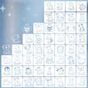 3 Inch Cute Animal Stencils for Crafting, 50pcs Reusable Nature Designs for Painting on Wood, Canvas, Fabric, Coasters, Wall Decor