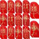 Winlyn 240 Pcs 6 Designs Chinese New Year Red Envelopes Bulk Lucky Money Pockets Hong Bao Lai See Red Packets Lucky Cash Envelopes for Asian Vietnamese Chinese Lunar New Year 2026 Year of the Horse