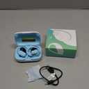 PocBuds Bluetooth Headphones Wireless Earbuds 80hrs Playtime Wireless Charging Case Digital Display Sports Ear Buds with Earhook Deep Bass IPX7 Waterproof Over-Ear Earphones for TV Phone Laptop Blue