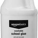 Amazon Basics All Purpose Washable School Craft Liquid Glue for Making Slime, Arts and Crafts, White, 1 Gallon, Single Pack