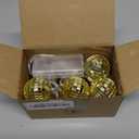 BBTO LED Disco Ball String Light Battery Powered Mirror Balls Ornaments for Outside Backyard Porch 70s 80s Disco Party Supplies(1.57 Inch,Gold)