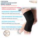 Copper Fit PRO Recovery Knee Compression Sleeve - Breathable, Second Skin Feel - Arthritis, Joint Pain, Circulation - For Men and Women (XXX-Large)
