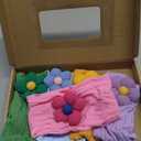 CLLOT 5 Pcs Baby Flower Headbands Baby Girls Nylon Headbands Soft Hairbands Hair Accessories for Newborn Infant Toddler Kids(Spring Summer Vibe) (Yellow+Green+Sky Blue+Purple+Hotpink)