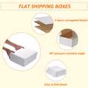 HORLIMER 12x8x4 Shipping Boxes Set of 20, White Corrugated Cardboard Mailer Box for Packing Small Business