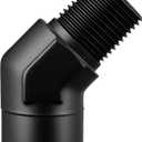 EVIL ENERGY 1/2" NPT Female to Male Fitting Adapter 45 Degree Elbow Aluminum Black