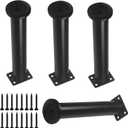4 Pcs Furniture Legs, Metal Cabinet Legs,Adjustable Furniture Support Feet for Kitchen Shelves Sofa Table Chair Desk Cupboard Furniture Adjustable Legs Feet Foot (4, 10-17 inch)