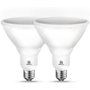 Energetic LED Flood PAR38 Light Bulb, 3000K Warm White, 90W Equivalent, Efficient 11W, Wet Rated, 900 Lumens, Medium Base, Non-Dimmable, 2 Pack