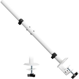 Steel Extra Tall Center Pole for Monitor Arm Mount,31.9 inches Sturdy Monitor Stand C Clamp/Grommet Pole only,White