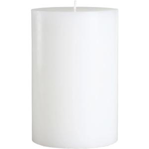 Mister Candle Non Scented White Pillar Candle, Unscented 4 x 6 Inch, Hand Poured Premium Wax, Smokeless & Dripless, 120 Hour Burn Time