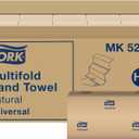 Tork Multifold Hand Towel, Natural, 100% recycled, FSC certified, Compatible with H2 Dispensers, 16 packs x 250 sheets (MK520A), 250 Count