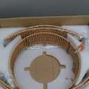 20 Inch Boho Caged Ceiling Fans with Lights Flush Mount, Boho Rattan Fandelier Ceiling Fan with Light Remote Control with Reversible 6 Speeds for Bedroom, Nursery, Living Room, E12 Base,Indoor