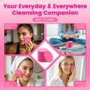 240 Count Compressed Facial Sponges 100% Natural Cellulose Eco-Friendly Makeup Sponges for Gentle Cleansing, Exfoliating & Stubborn Makeup Removal Travel for Women (240 pink round)