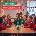 45 Pack Christmas Lollipops  Individually Wrapped  Packed In A Tree Jar Holiday Themed Hat, Snowman, Snowflake Suckers  Strawberry, Tutti Frutti, Blue Raspberry Flavors  Bulk Christmas Candy Use For Stocking Stuffers, Party Favor, Classroom & Office Treats, Goodie Bag Fillers