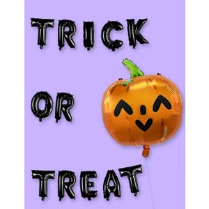 HOUSE OF PARTY Halloween Pumpkin Decorations - Halloween Pumpkin Balloons Kit for Birthday Party Decorations Indoor (Extra Large)