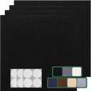 VallisCo 30 Pack Carpet Tile - 12 X 12 Self Adhesive Carpet Floor Tiles Anti-Slip Squares Peel and Stick Floor Tile DIY Installation for Bedroom (Black)