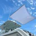 7 x 6 White SS200 Dual Rod Holder Stern Boat Center Console Sun Shade