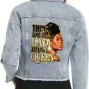 5 x 6pcs Iron On Patches Decals for Clothing T-Shirt Heat Press Decal Design Black Women Heat Transfer Sticker Decoration Applique