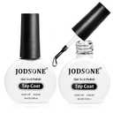 JODSONE 2Pcs 10ml No Wipe Gel Top Coat Clear Glossy Shine Finish Long Lasting No Soak Off Requires U V Lamp Curing Perfect for Salon and DIY Nail Art Design