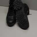 NORTIV 8 Men's Military Tactical Work Boots Side Zipper Leather Motorcycle Combat Boots Trooper 8.5W