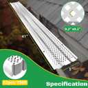 PPOLB Gutter Guards 5 Inch, Aluminum Leaf Filter Rain Gutter Covers with Screws Included, 32 PCS 108FT DIY Gutter Protection System, Heavy Duty, Fits Any Roof or Gutter Type (Mill Finish)