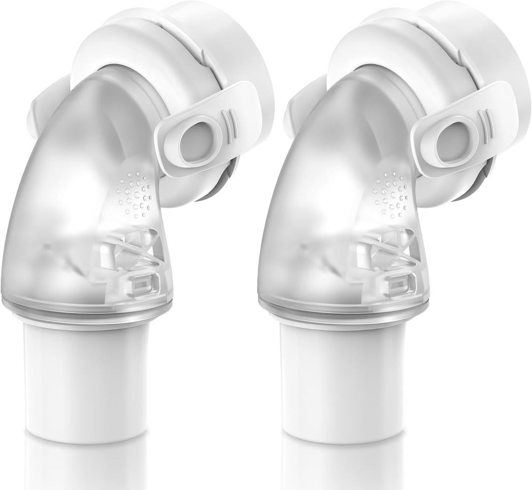 2 Packs Replacement Swivel Elbow Connector for Airfit F20 F30, FSA HSA Eligible, QuiteAir Elbow Quick-Release,Great-Value CPAP Supplies by Medihealer