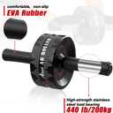 Abiarst Ab Roller Wheel, Abs Workout Equipment for Abdominal & Core Strength Training, Home Gym Exercise Wheels for Men Women, with Knee Pad Accessories