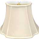 Royal Designs BS-709-15BG Oval Inverted Corner Lamp Shade, (7 x 9) x (12.75 x 15) x 10.75, Beige