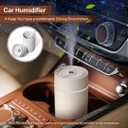 Car Star Projection Humidifier with 360ml Tank, Portable USB Powered Cool Mist Diffuser, Humidifier with Adjustable Starry Sky Lights for Car Ceiling, Bedroom, Desk, Office