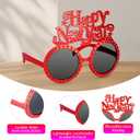 2 x Happy New Year Metallic Glasses Shiny 2026 Party Eyeglasses for Adults & Kids Fun NYE Accessories & Photo Booth Props (Golden Silver Red Blue)