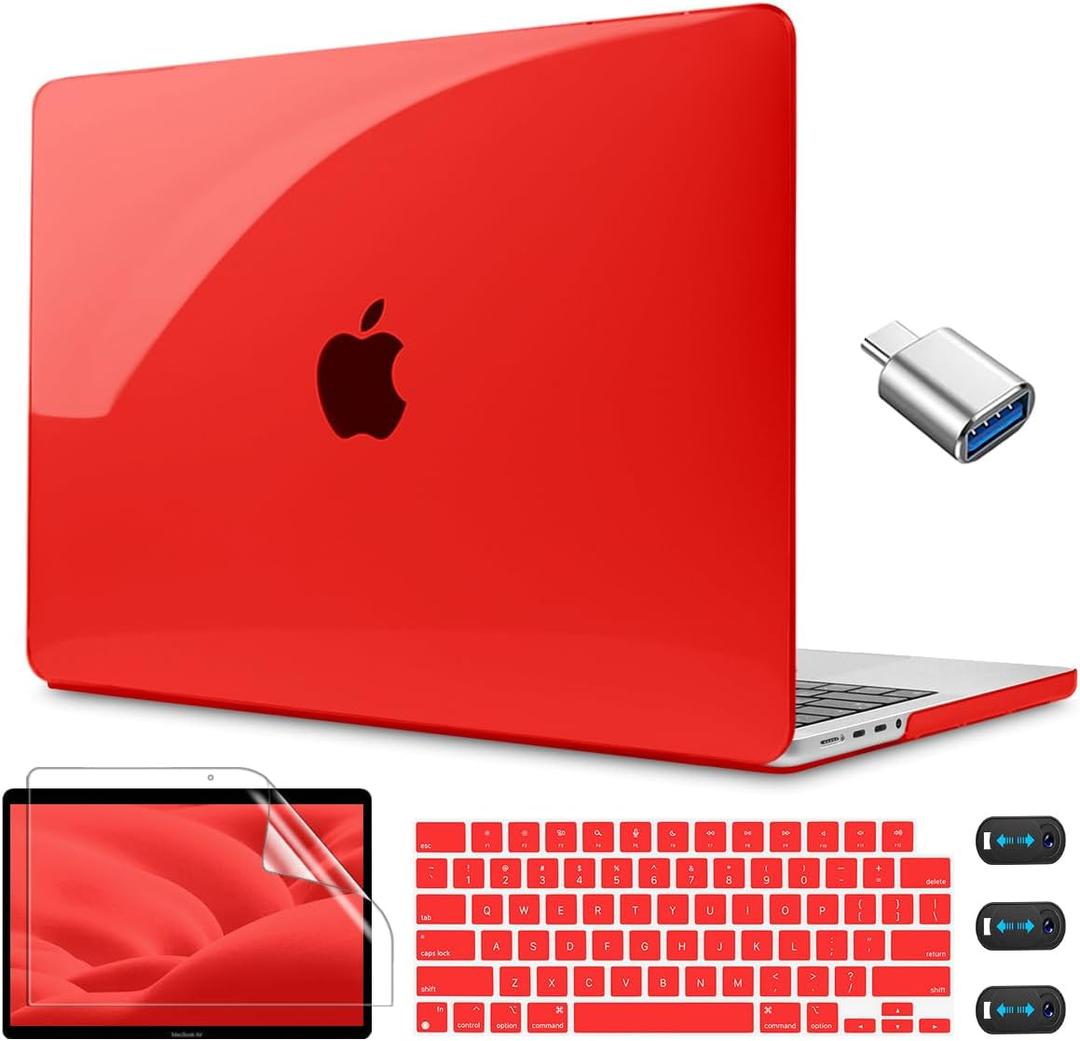 CISSOOK Case for MacBook Pro 14 Inch 2026-2021 Release Model A2442 A2779 A2918 A2992 A3112 A3185 A3401 A3434, Plastic Hard Shell Case Cover for MacBook Pro 14 inch M1 M2 M3 M4 M5 - Red