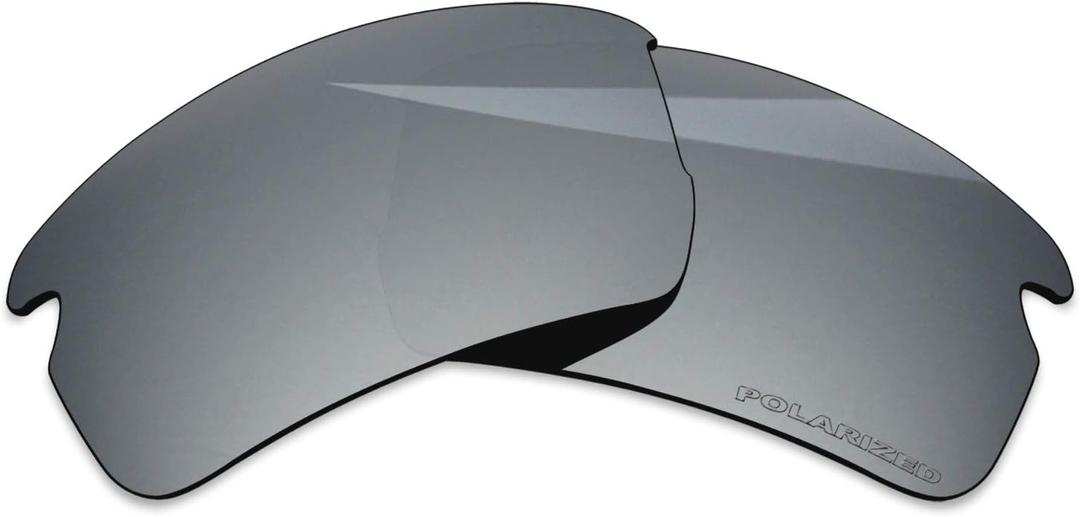 BLAZERBUCK Anti-salt Polarized Replacement Lenses & Sock Kit for Oakley Flak 2.0 Asian Fit OO9271 - Silver Chrome