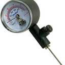 Molten PG Pressure Gauge with Built-in Release Valve, Black