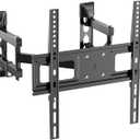 WALI Corner TV Wall Mount for 26-55 inch Flat Curved TVs, Full Motion Corner Bracket for LED, LCD, OLED Screens up to 110lbs, 400x400mm Mounting Holes, Black