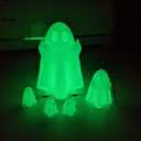 Middle Finger Ghost Luminous Miniature Resin Ghost Figurines Glow in The Dark, Fairy Garden Accessories Micro Landscape Ghost Statue for Outdoor Patio Lawn Yard Gardening Potted Decoration (1pc)
