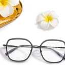 Saraudy Lightweight Clear Glasses for Women Men, 3320 Prescription Eyewear Frames with Replaceable Clear Lens and Spring Metal Hinges (Black)