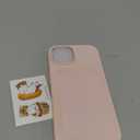 ORNARTO Compatible with iPhone 15 Case 6.1, Slim Liquid Silicone 3 Layers Full Covered Soft Gel Rubber Phone Case, Anti-Scratch Shockproof Protective Cover 6.1 Inch, Chalk Pink