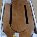 Merax Modern Wood Oval Coffee Table with Sturdy Base, Easy Assemble,Walnut, 43.3" W 
