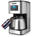 Mueller Ultra Brew Thermal Coffee Maker, 8 cup (34oz) Carafe, Keep Warm, Auto Shut-Off, LCD Display Coffee Machine, Programmable, Delay Brew Function, Stainless Steel