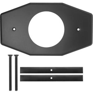 One Hole Shower Valve Remodel Cover Plate Compatible with Moen & Delta Bathtub Shower Valves, Replacement for 2 or 3 Handle Shower Renovation Cover Plate Matte Black, D502-62 (1 Pack)