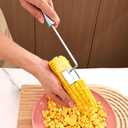 2pcs Stainless Steel Corn Cob Stripper Tool, 2025 Pro Long Handle Corn Peeler for Corn on the Cob Stripper Tool, Corn Stripper for Corn on the Cob Peelers for Kitchen Restaurant Chefs Dining